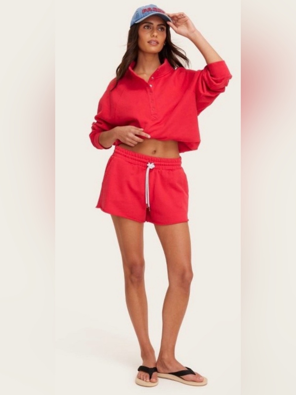 NWT Women’s Mid-Rise Pull-On Sweatshorts - Parke x Target Red Small❤️